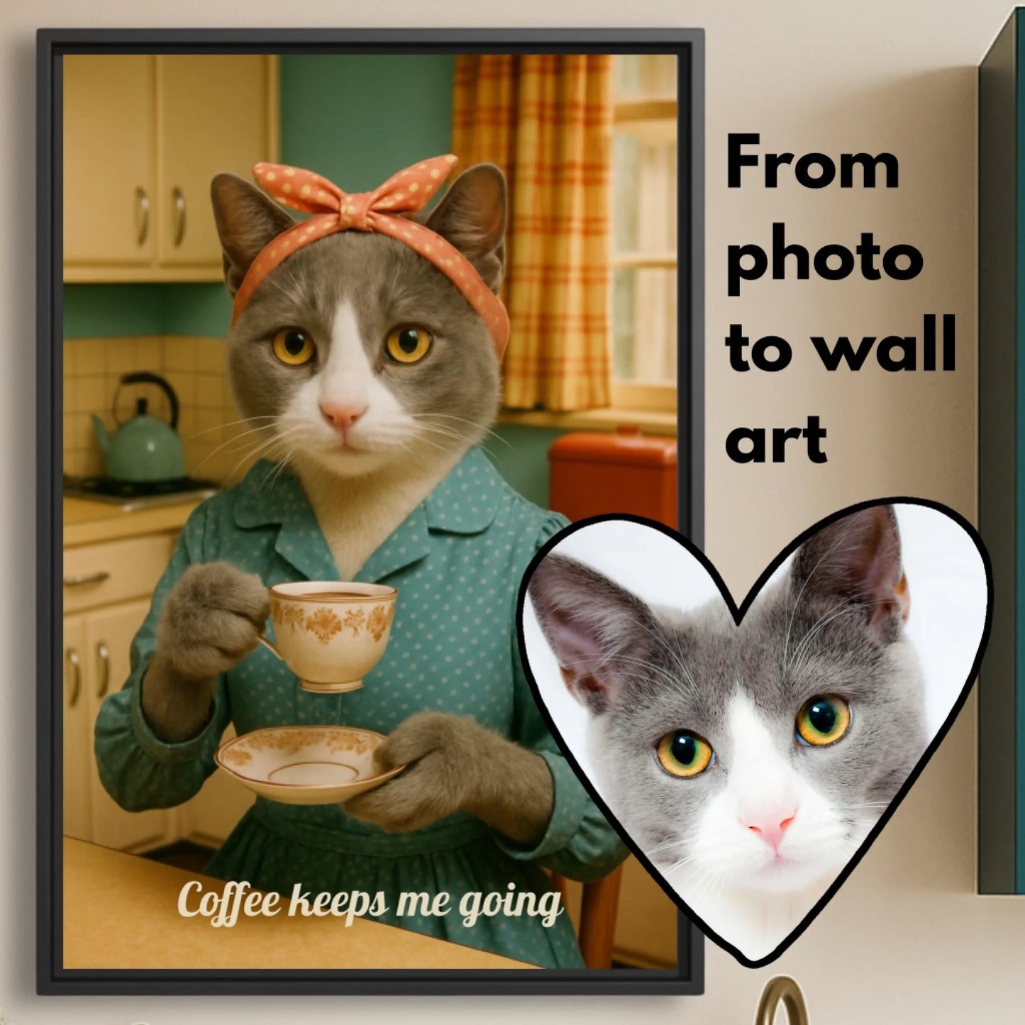 Fifties housewife pet hover