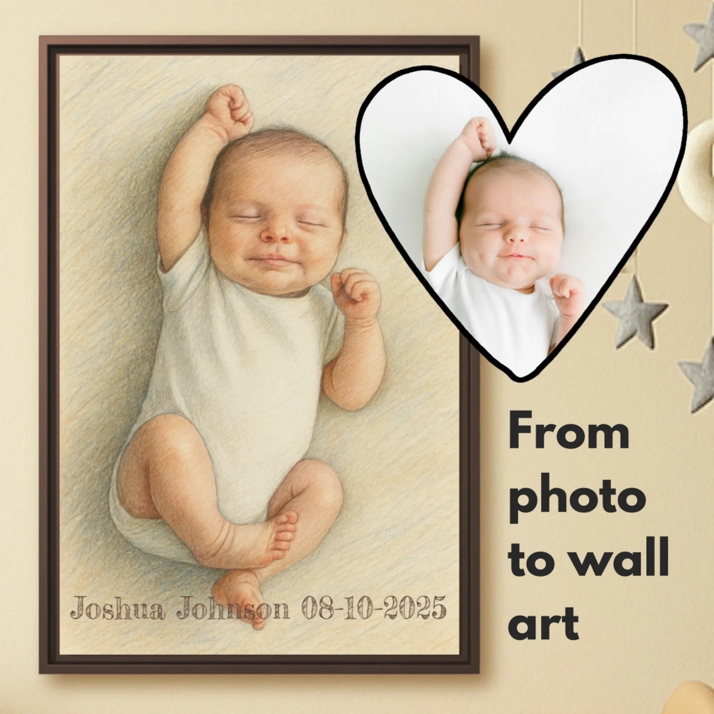 Color pencil baby portrait vertical hover
