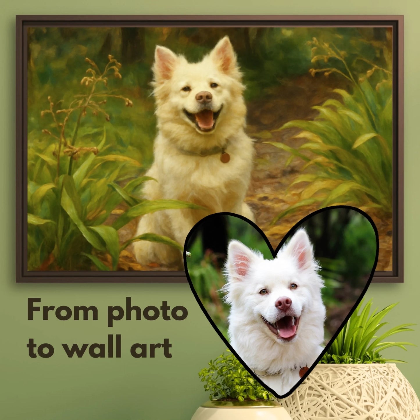 Oil painting pet horizontal hover