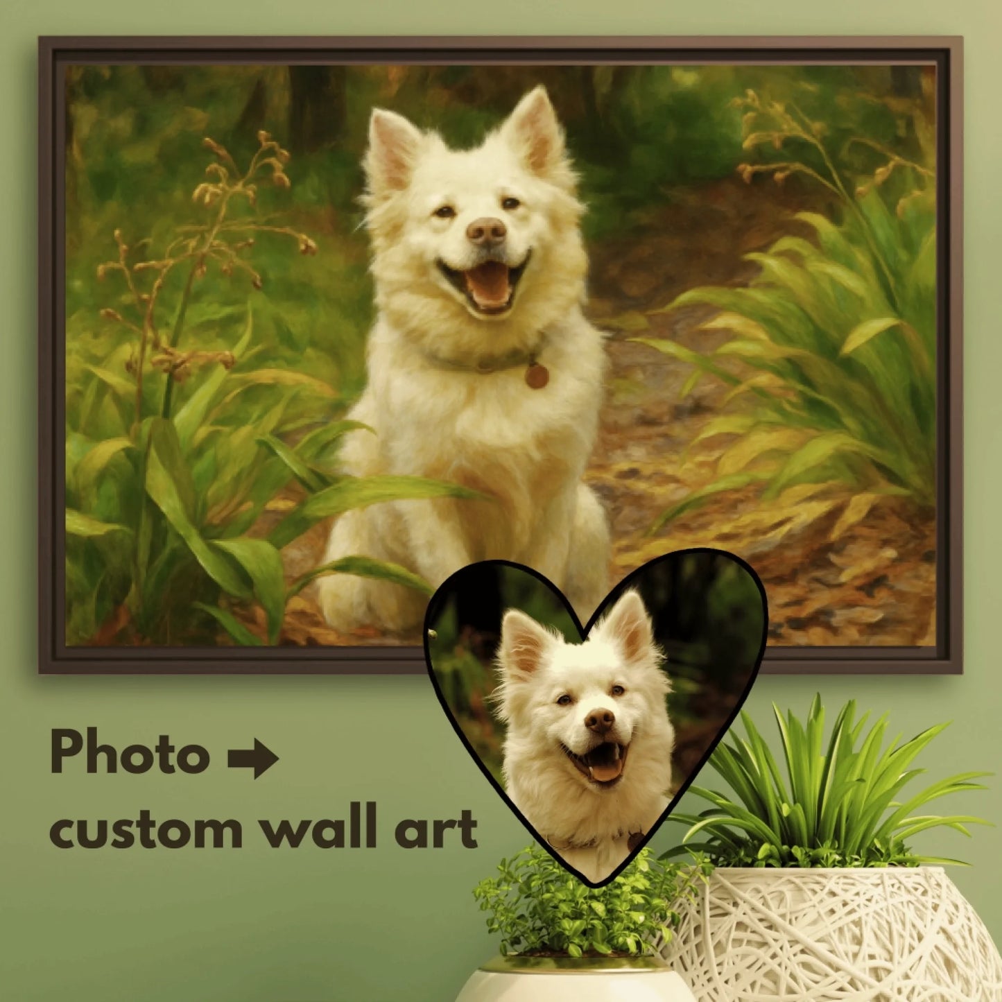 Oil painting pet horizontal hover