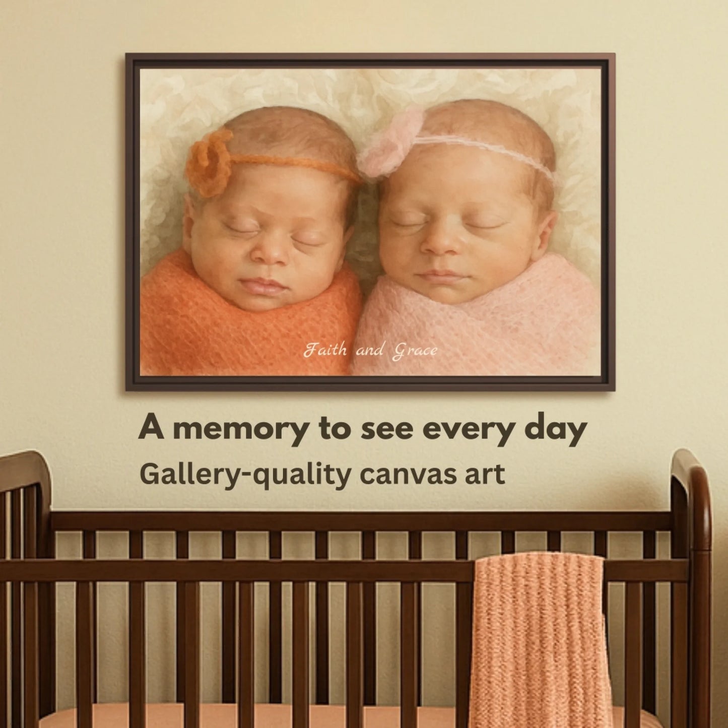 Water color baby portrait mockup 1