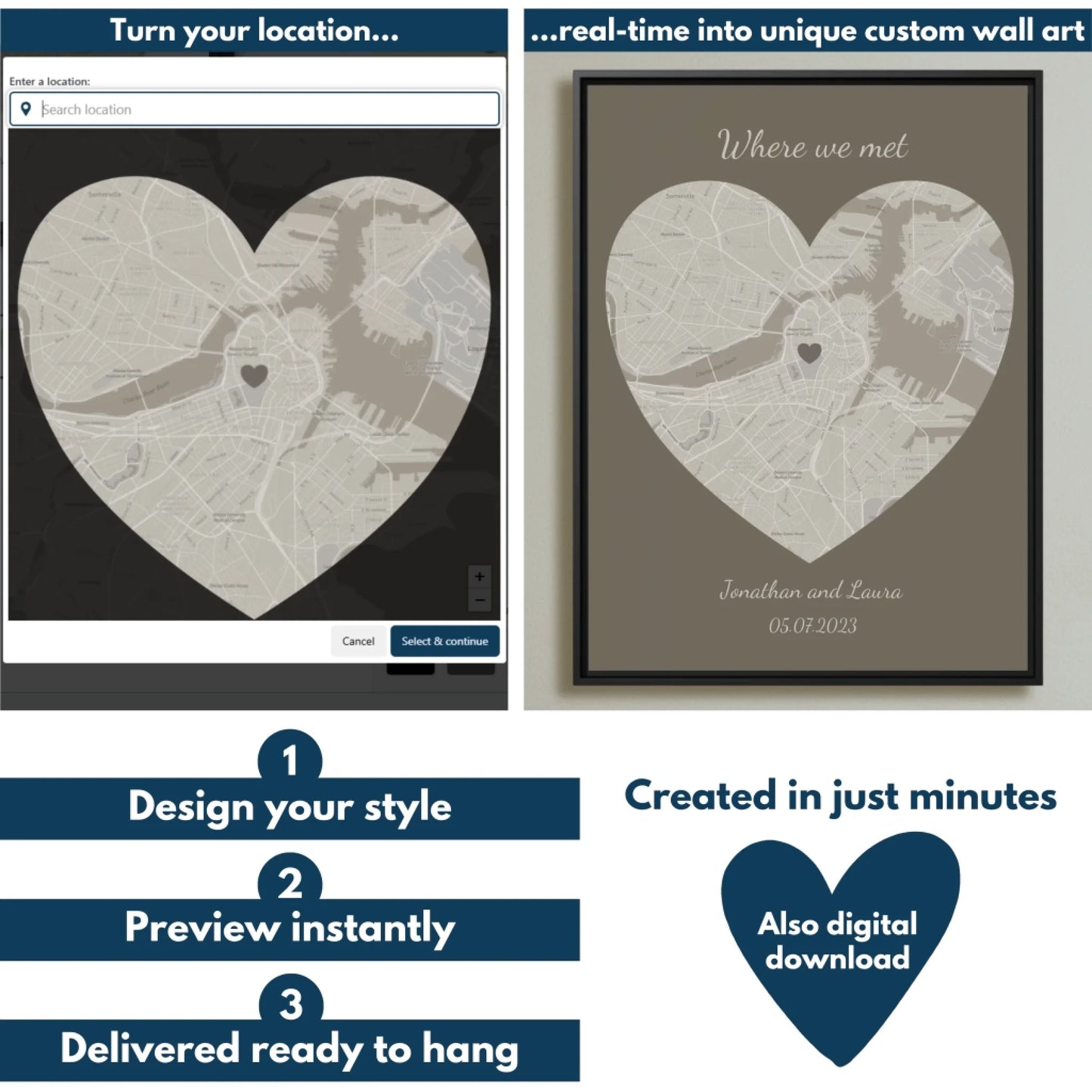 Heart map flowchart mockup 1