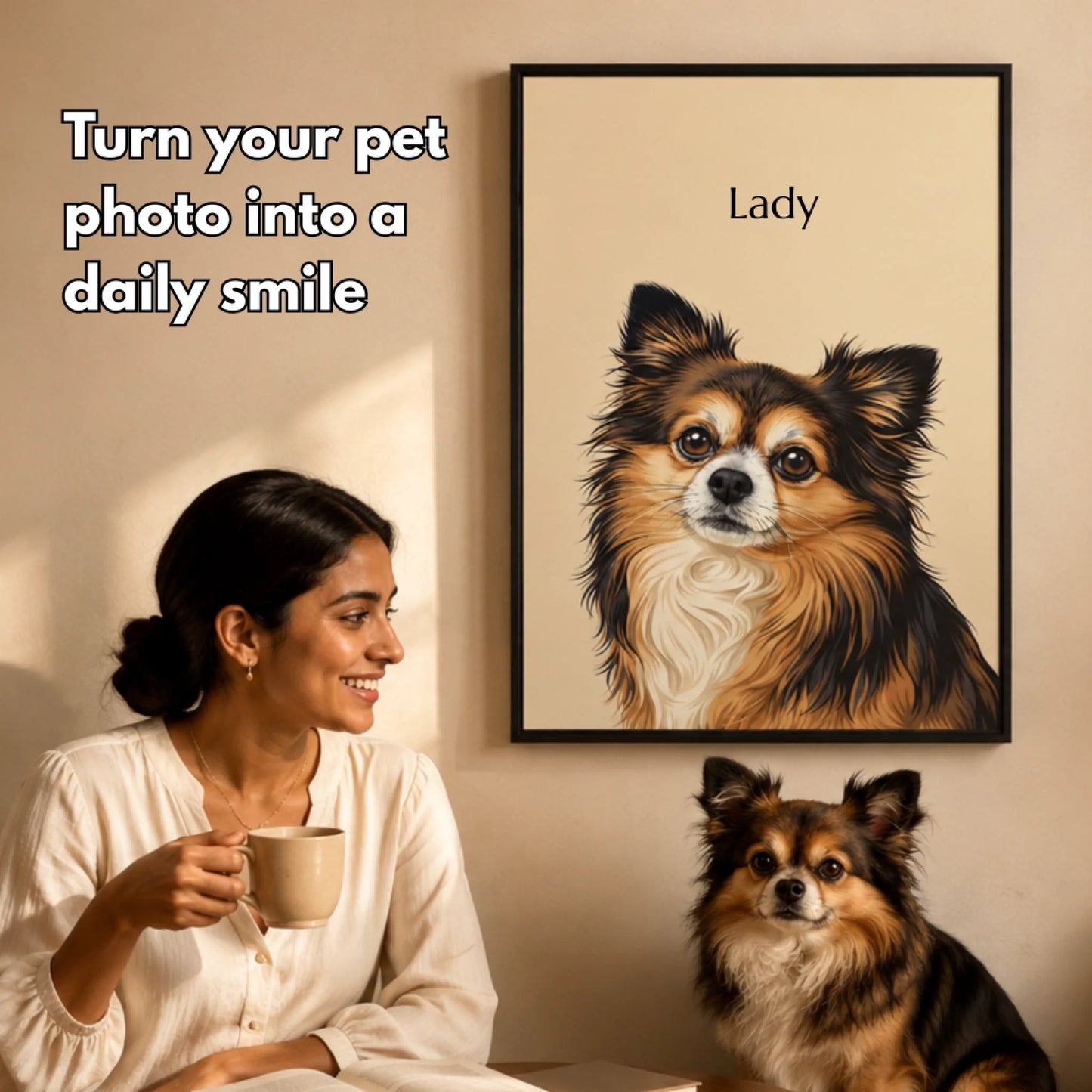 Modern Pet Portrait Vertical AI Hover 2