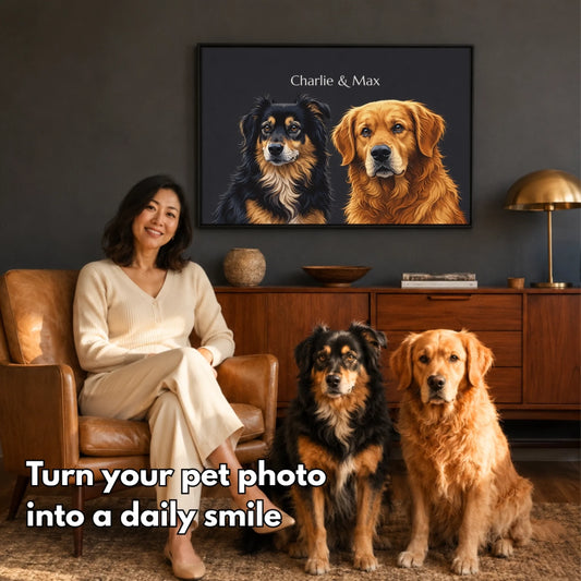 Modern Pet Portrait Horizontal AI