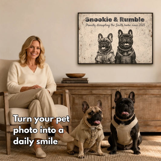 Rustic Pet Sign AI