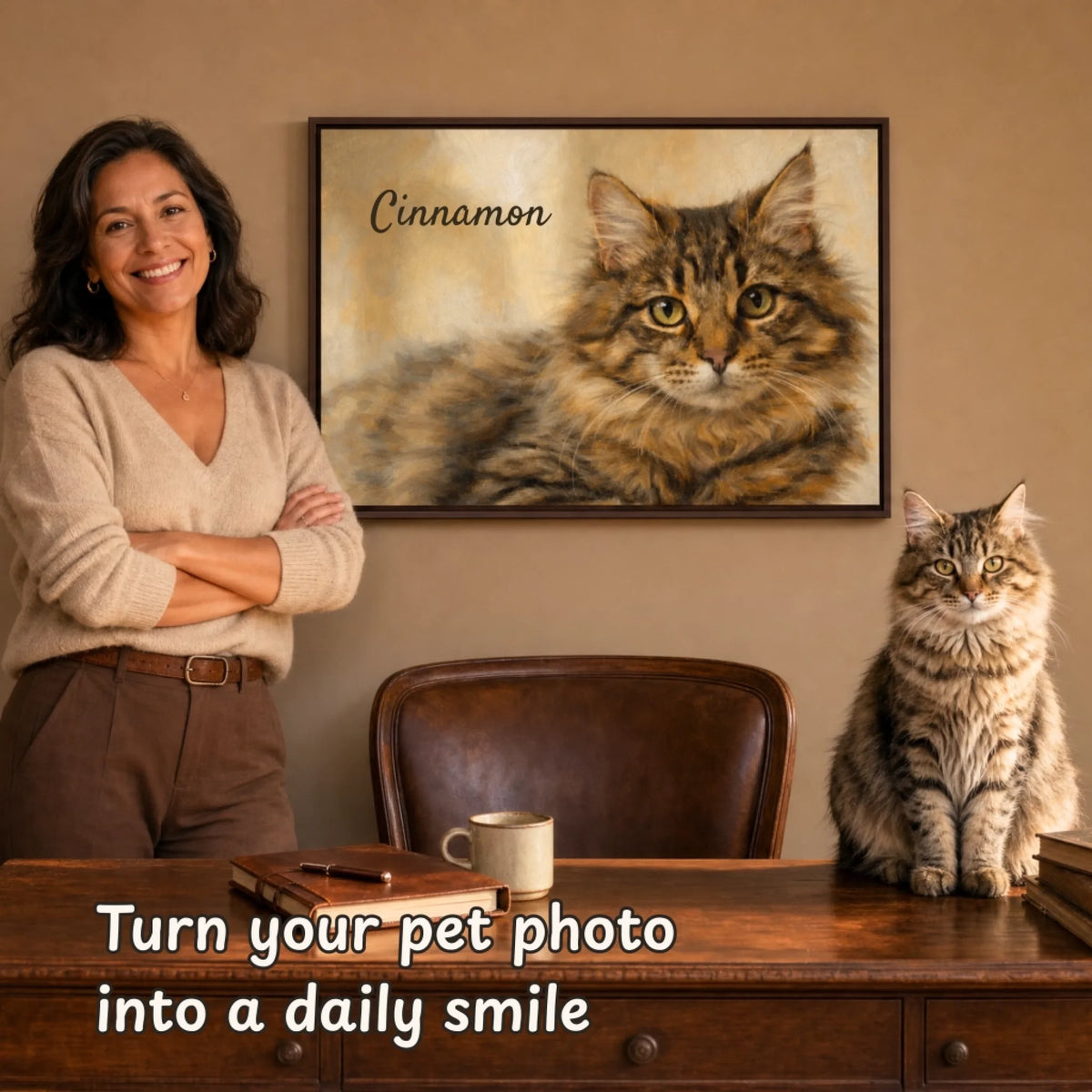 2 Oil Painting Pet Horizontal AI Hover
