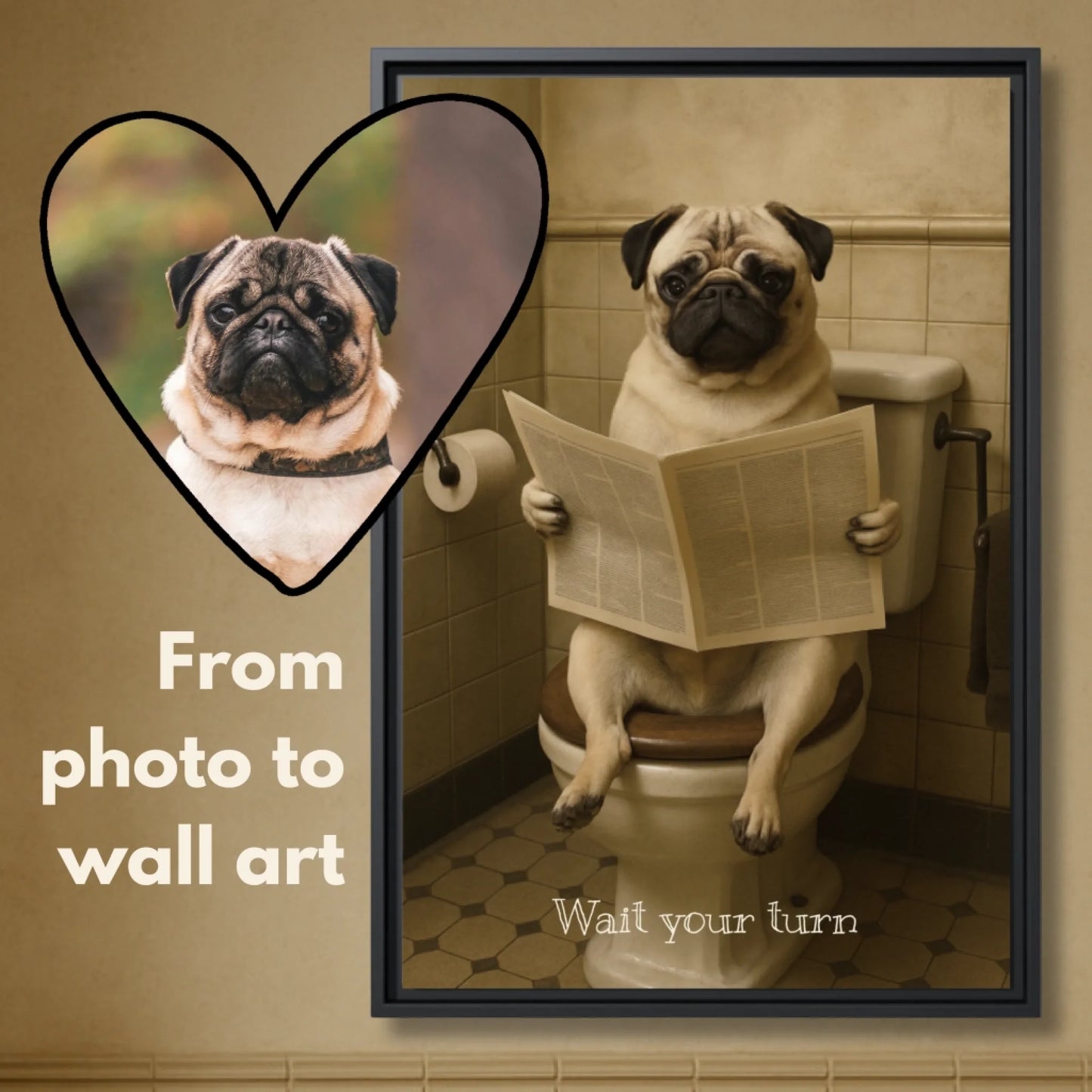 Toilet companion pet hover