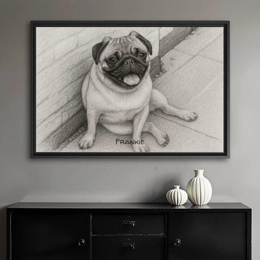 Black and white sketch horizontal