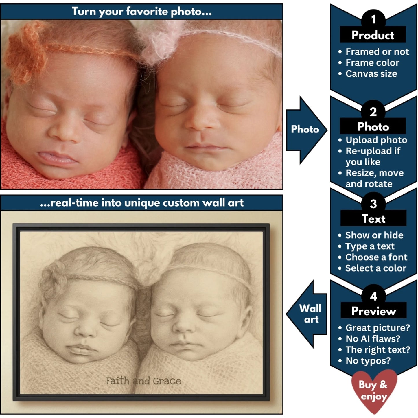 Sketch of baby horizontal flowchart mockup