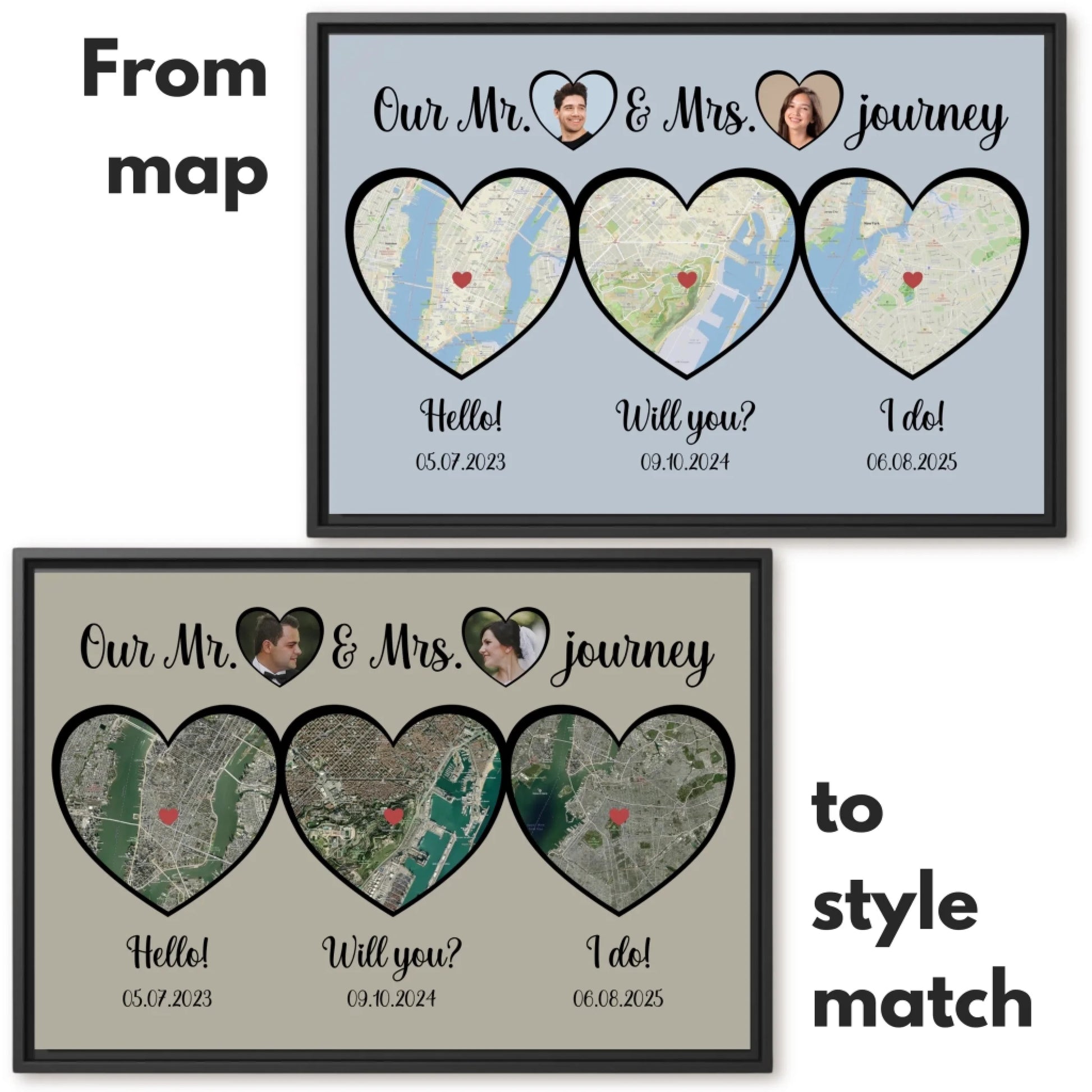 3 heart maps color hover