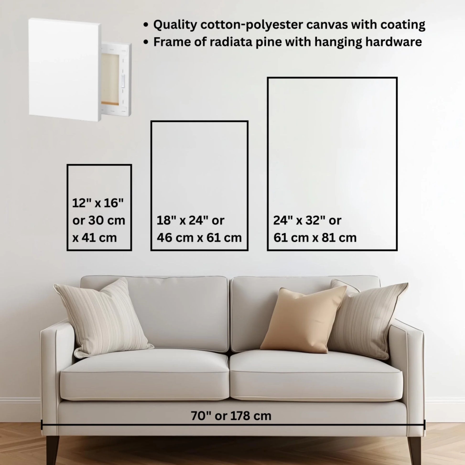 Mockup size chart vertical 3 to 4