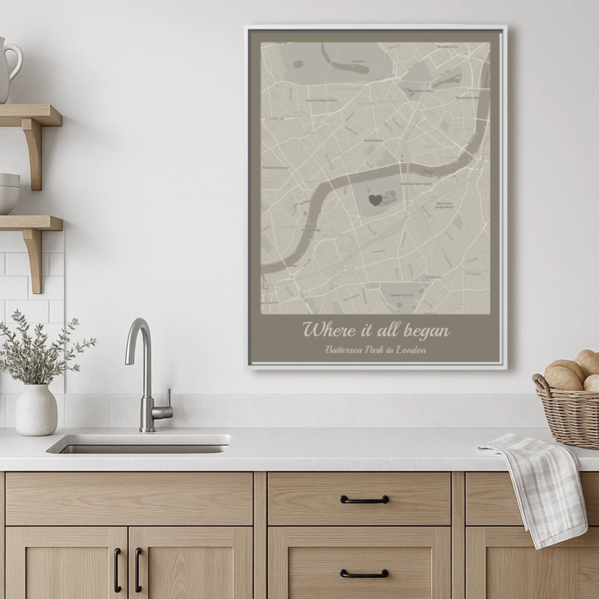 Rectangular map mockup