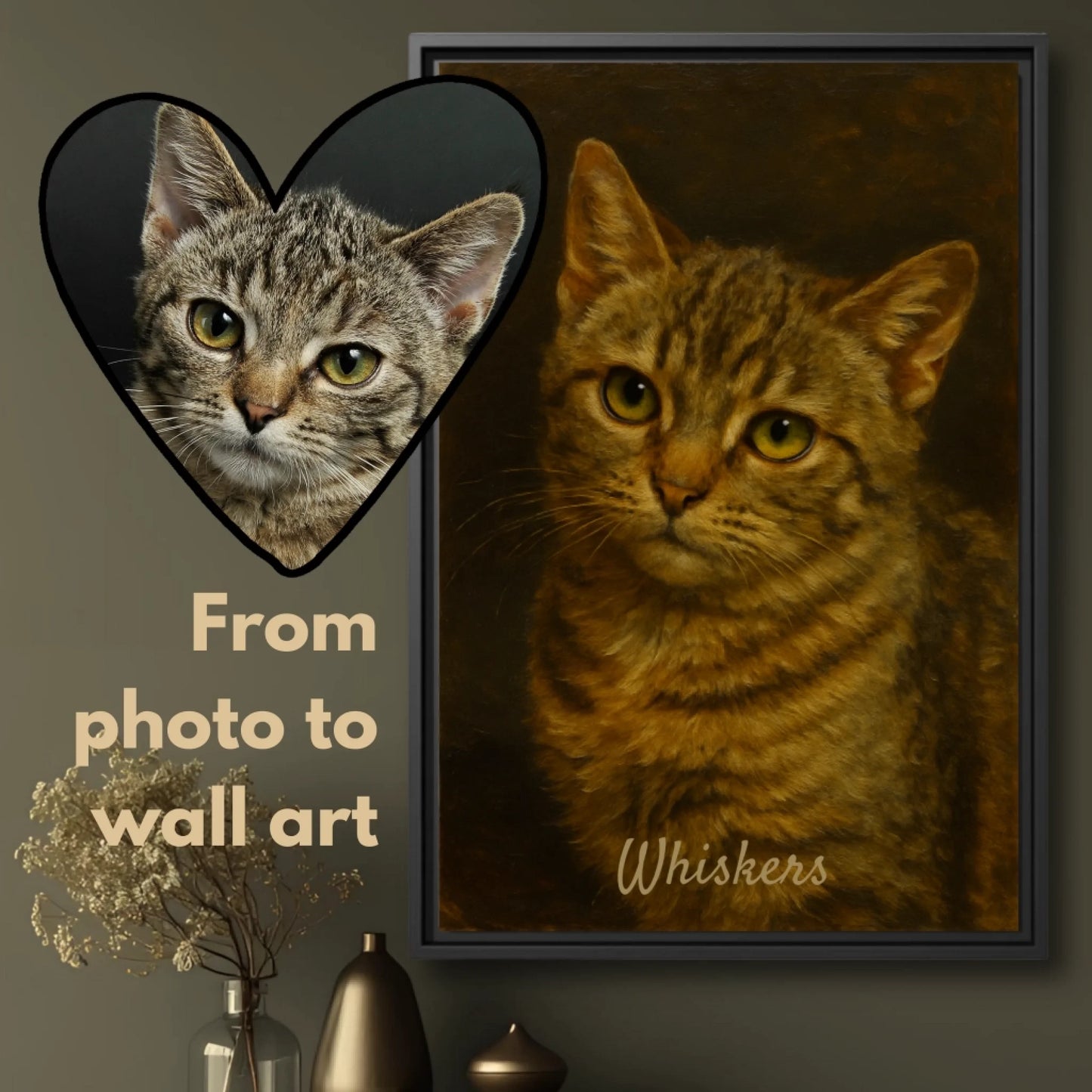 Oil painting pet vertical hover