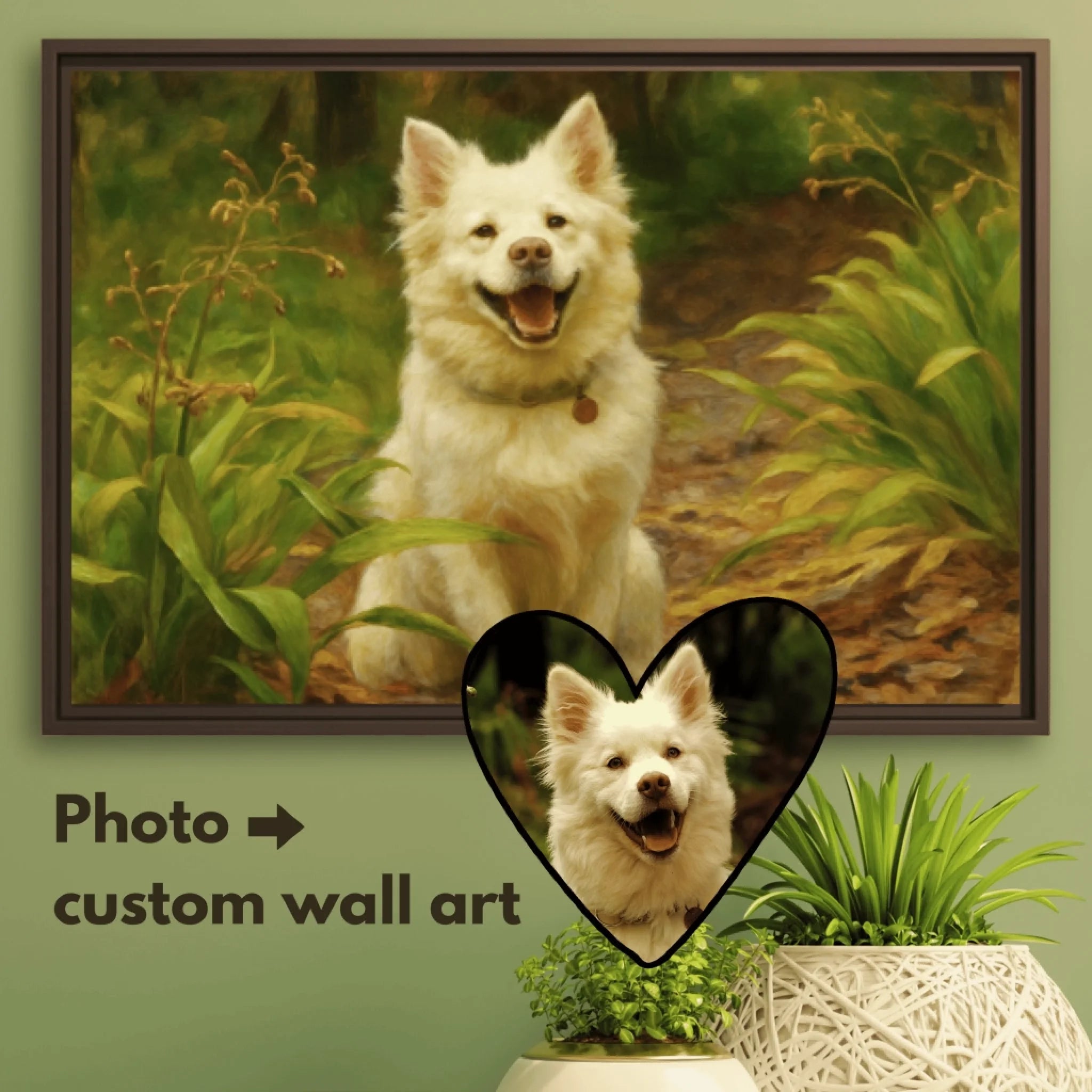 Oil painting pet horizontal hover