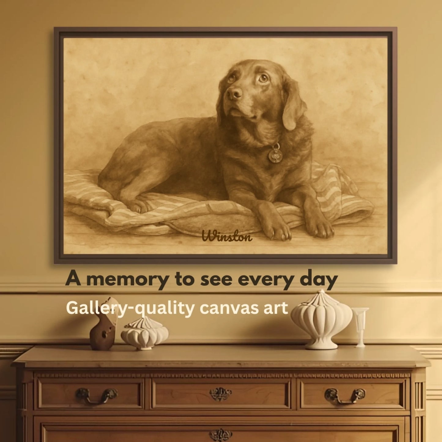 Sepia painting pet horizontal (2)