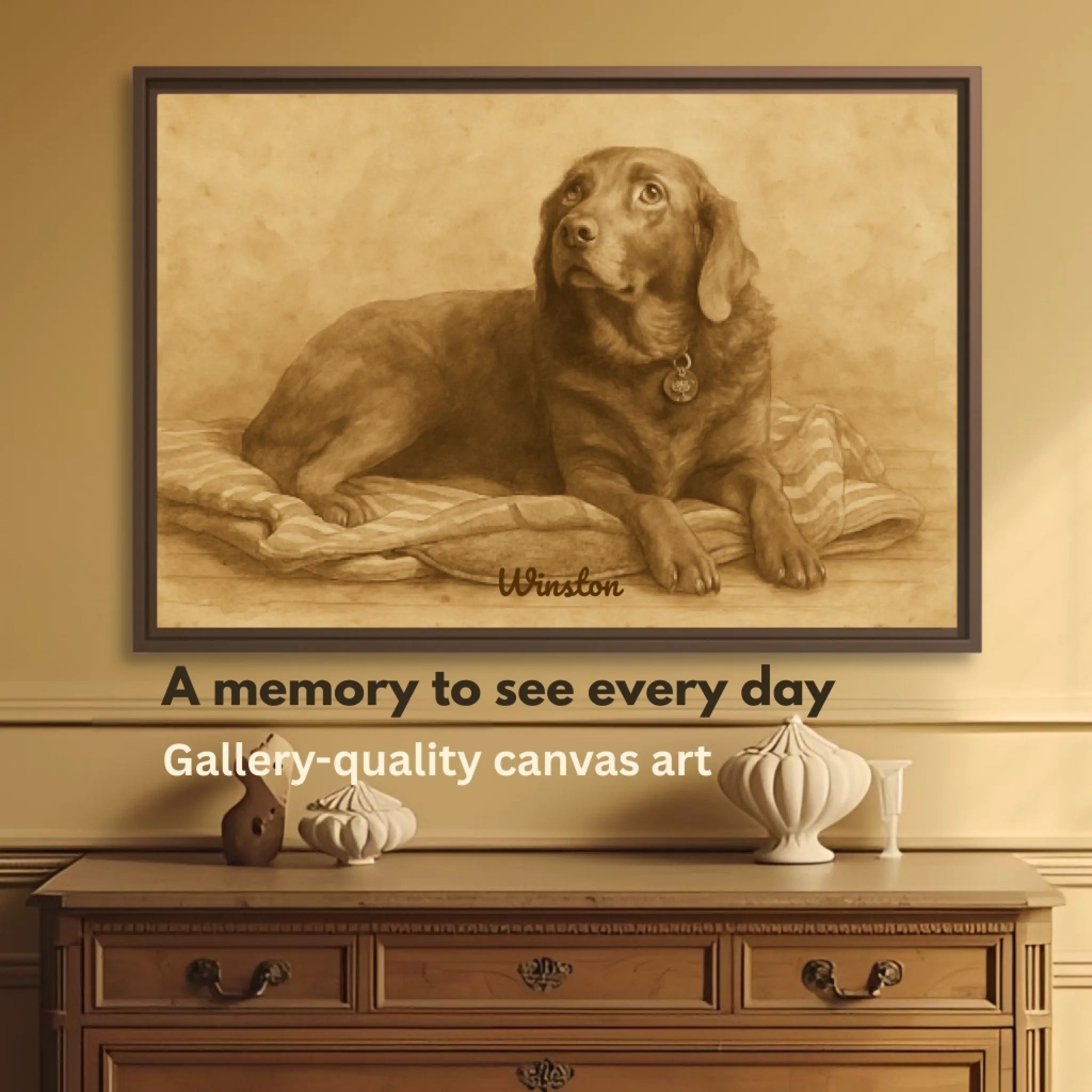Sepia painting pet horizontal (2)