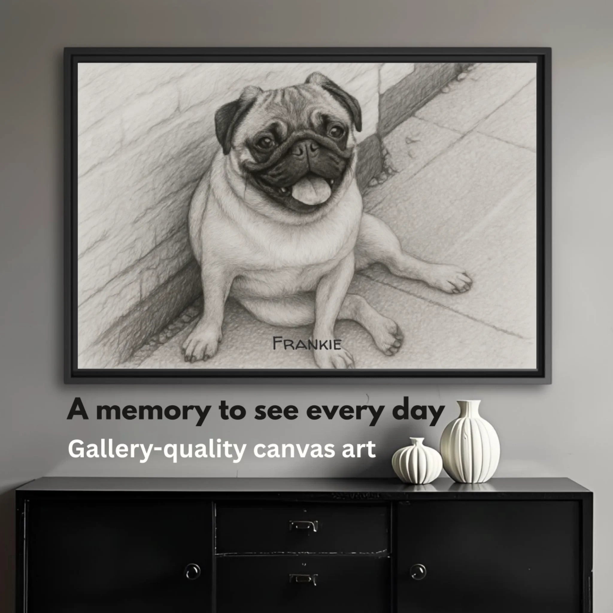 Black and white sketch horizontal 1