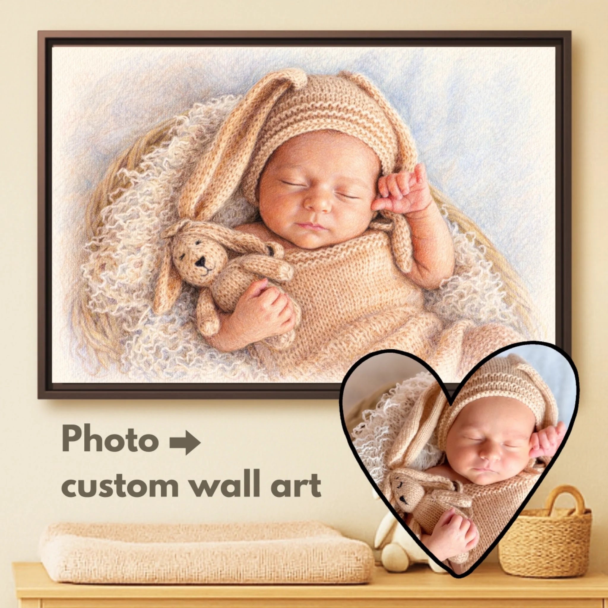Color pencil baby portrait horizontal hover