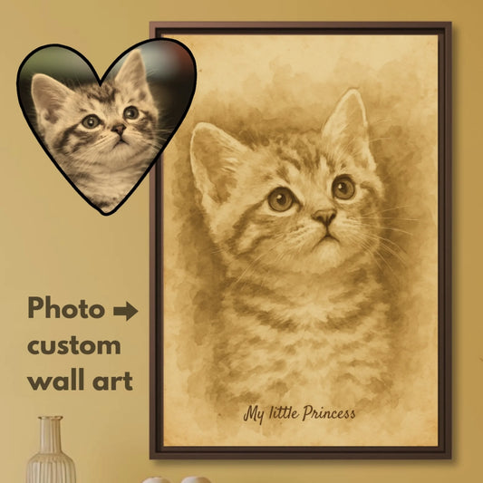 Sepia painting pet hover