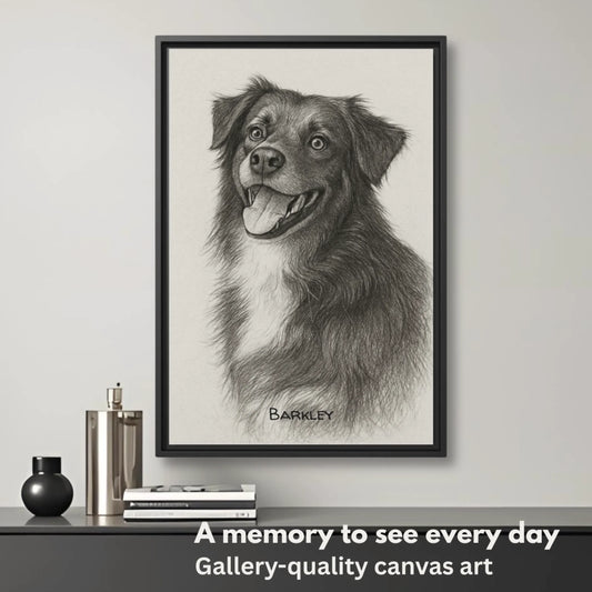 Black and white sketch pet vertical