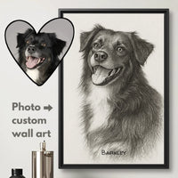 Black and white sketch pet vertical