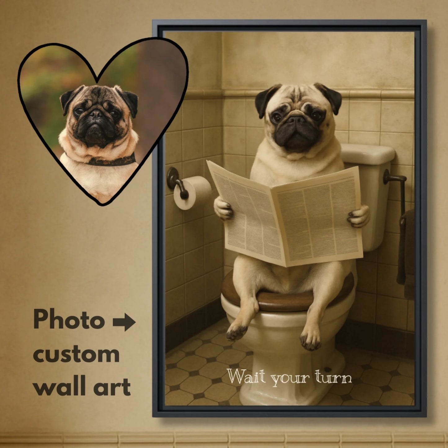 Toilet companion pet hover