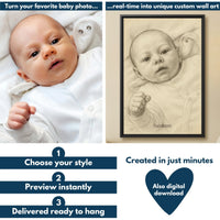 Baby sketch vertical flowchart mockup