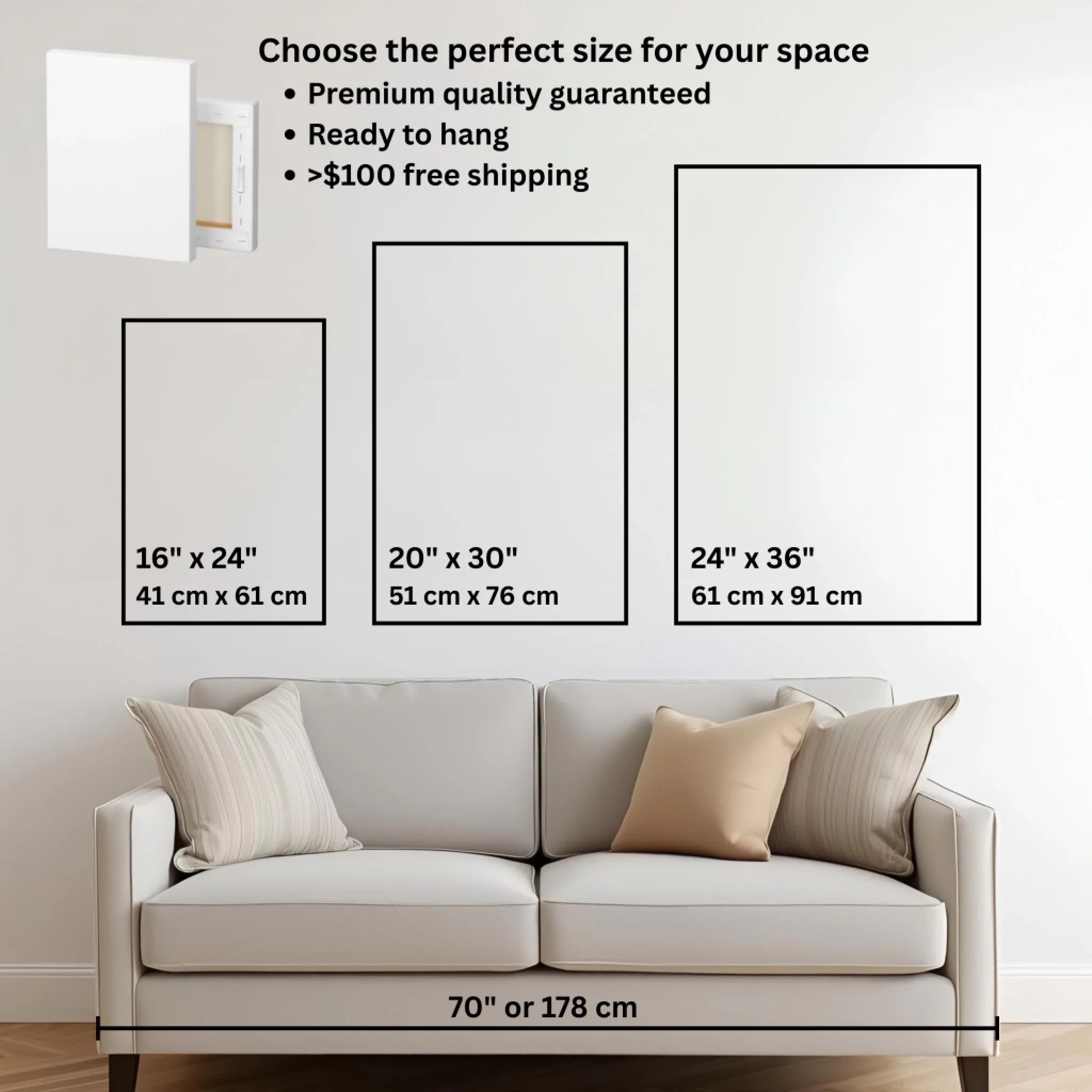 Mockup size chart with couch vertical 36 x 24