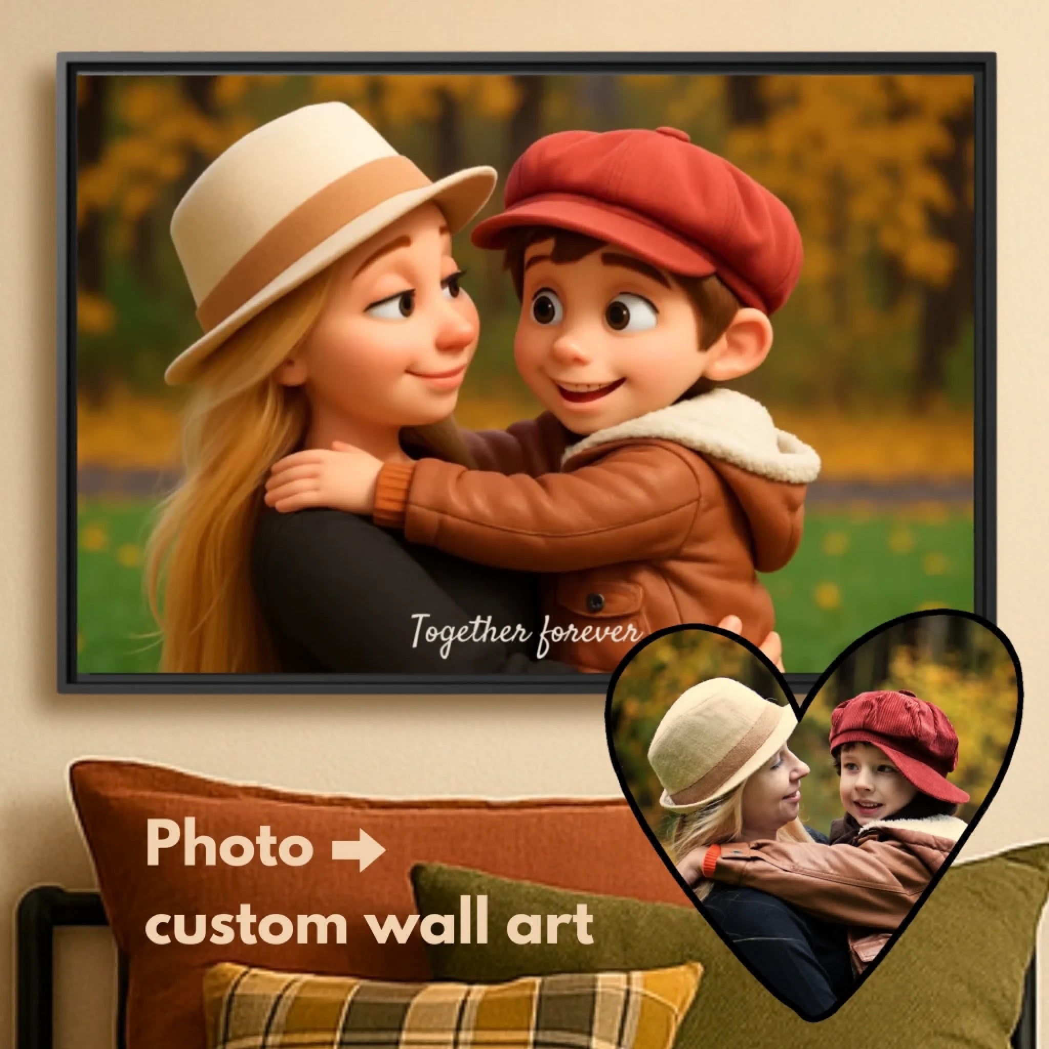 3D cartoon hover text