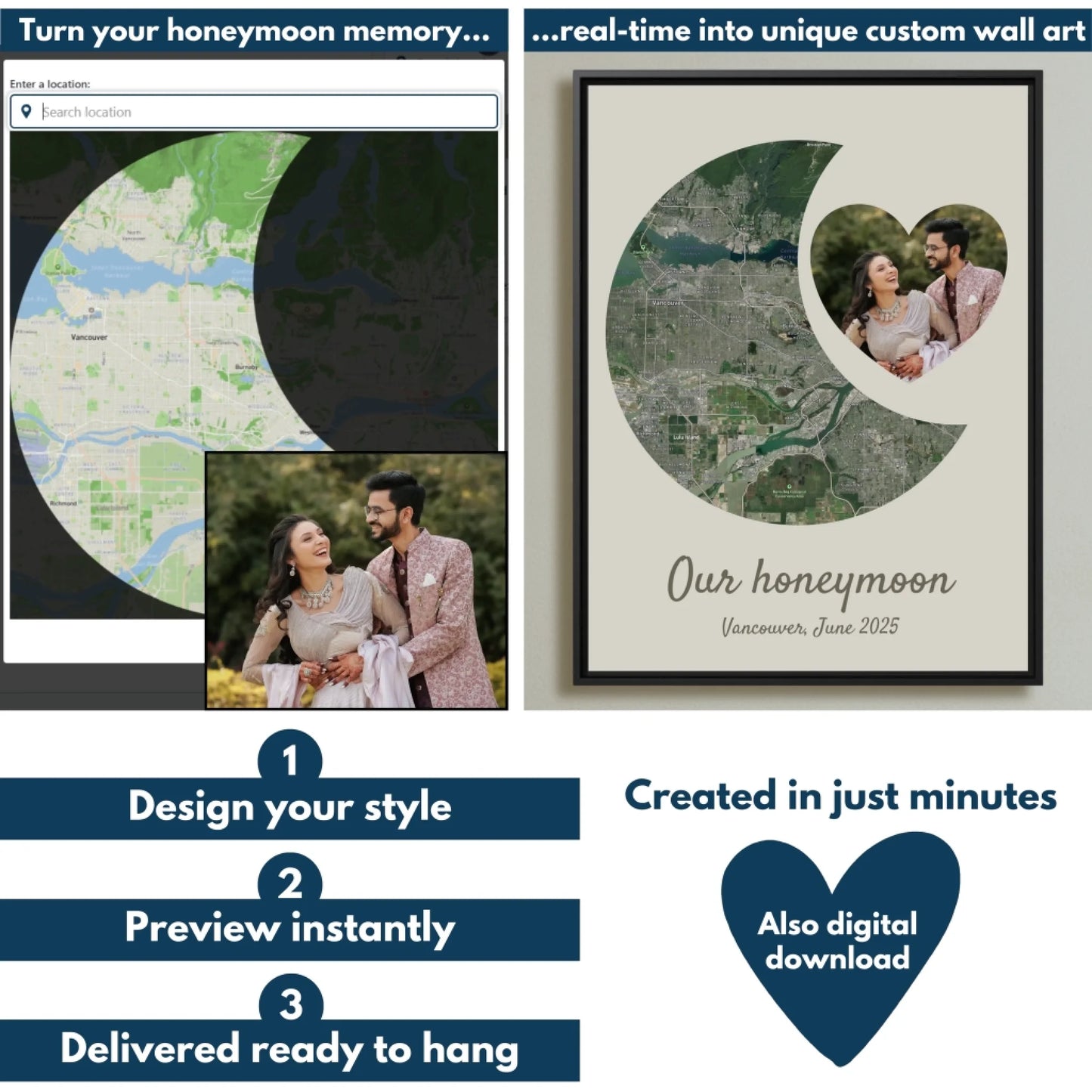 Honeymoon color map flowchart mockup