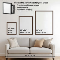 Mockup size chart with couch vertical frame 32 x 24
