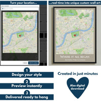 Rectangular map flowchart mockup 1