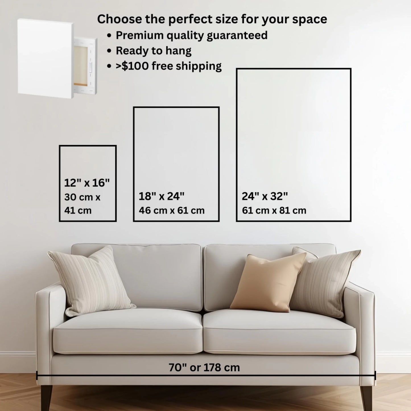Mockup size chart with couch vertical 32 x 24