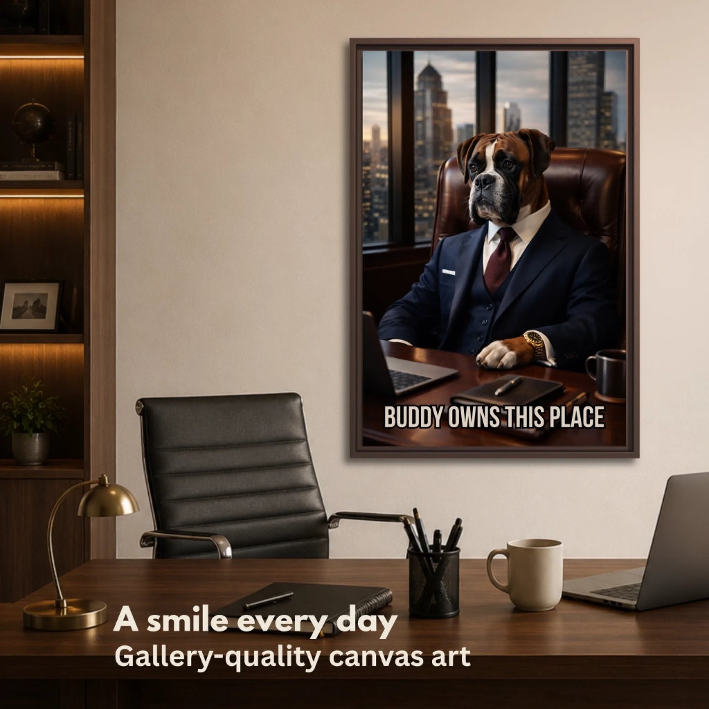 Business Boss Dog Mockup