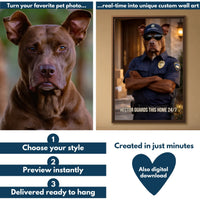 Security Guard Pet flowchart mockup