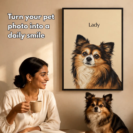 Modern Pet Portrait Vertical AI