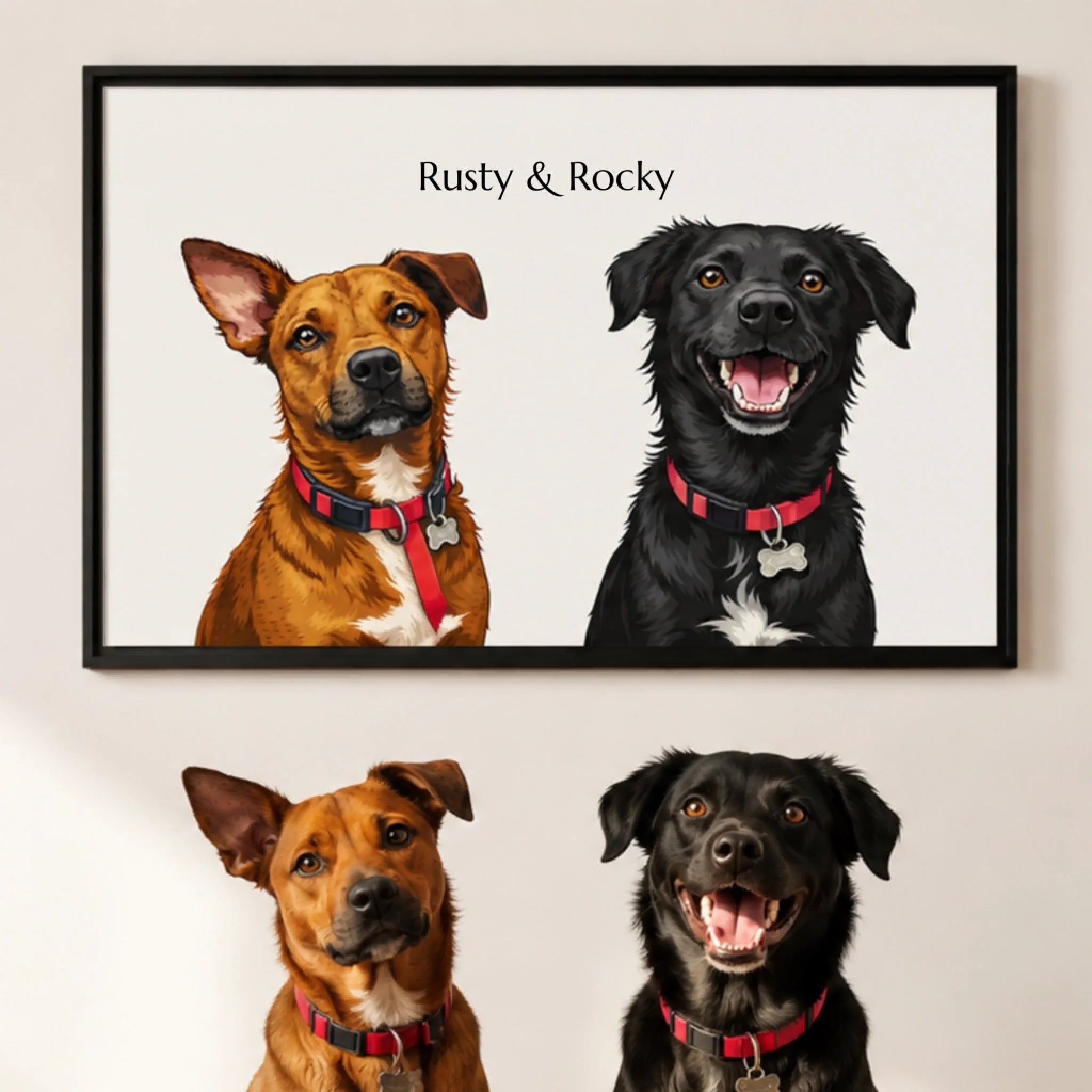 Modern Pet Portrait Horizontal AI