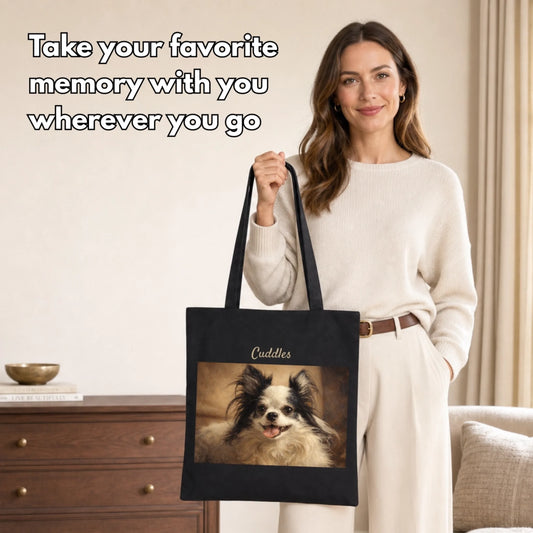 Tote bag oil painting pet