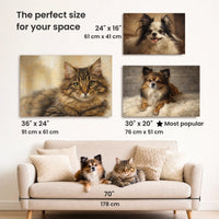 5 Mockup size oil painting pet horizontal