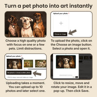6 Instructions Oil Painting Pet Horizontal