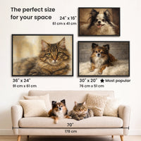 5 Mockup size Framed oil painting pet horizontal