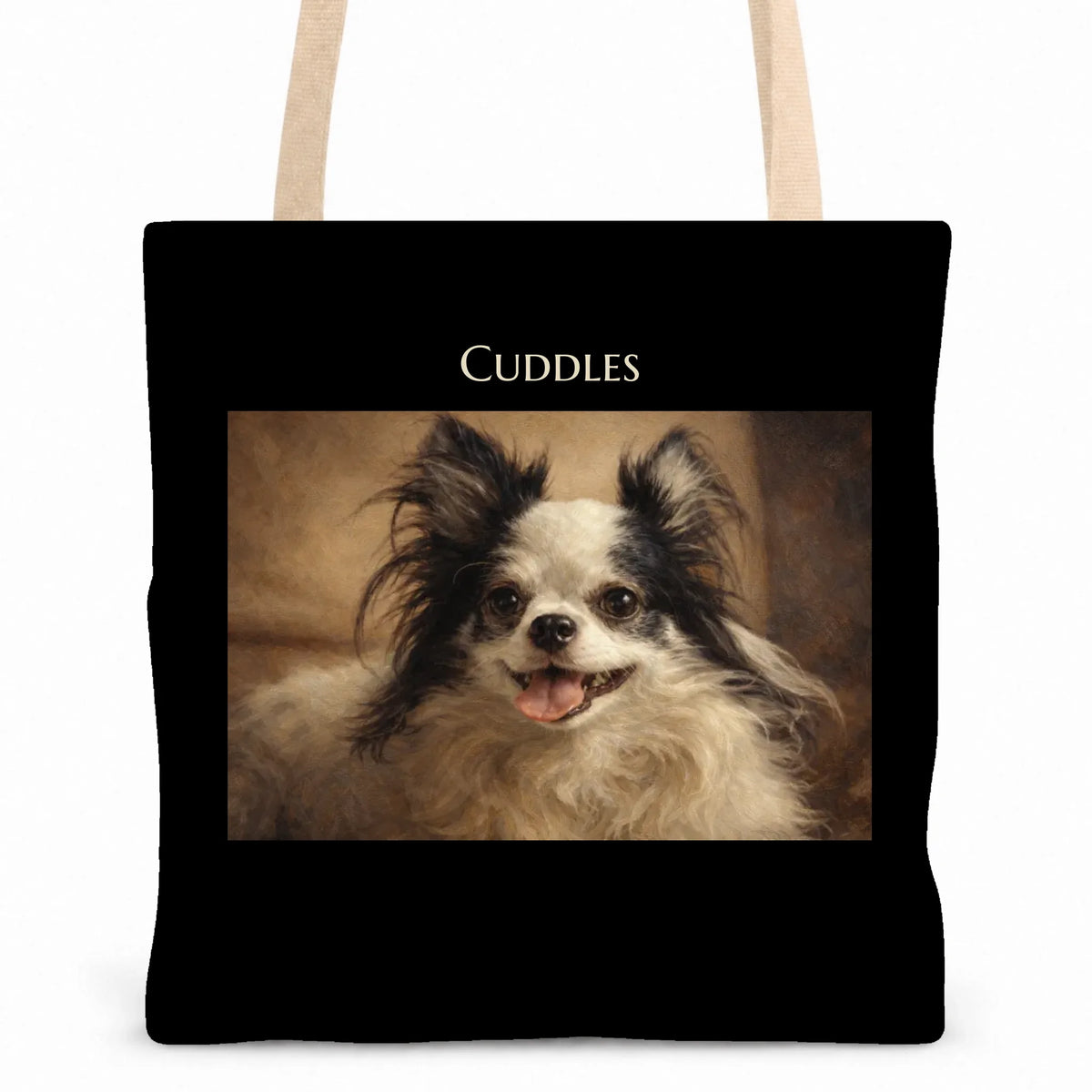 Tote bag black straps mockup