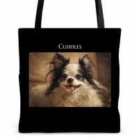 Tote bag black straps mockup