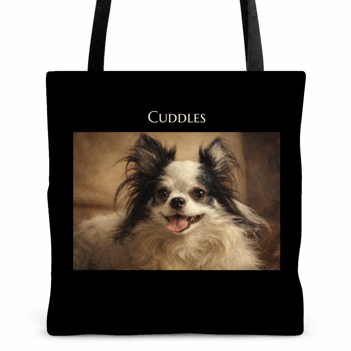 Tote bag black straps mockup